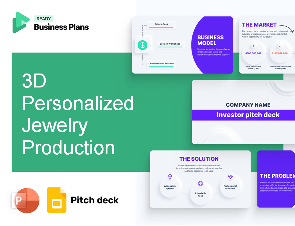 3D Personalized Jewelry Production Pitch Deck