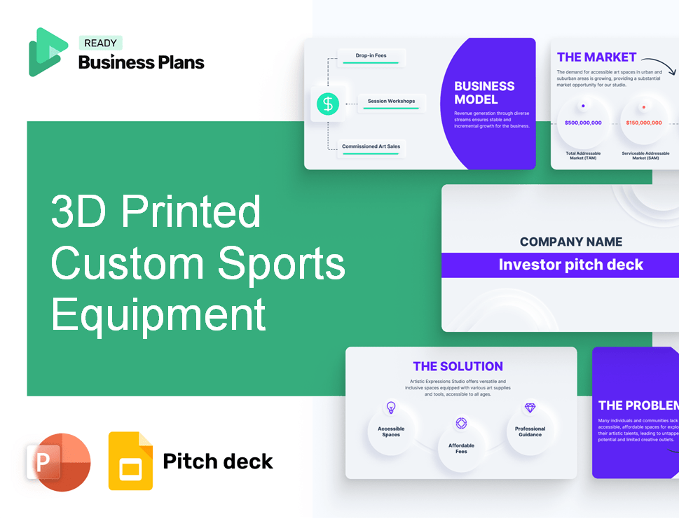 3D Printed Custom Sports Equipment Pitch Deck