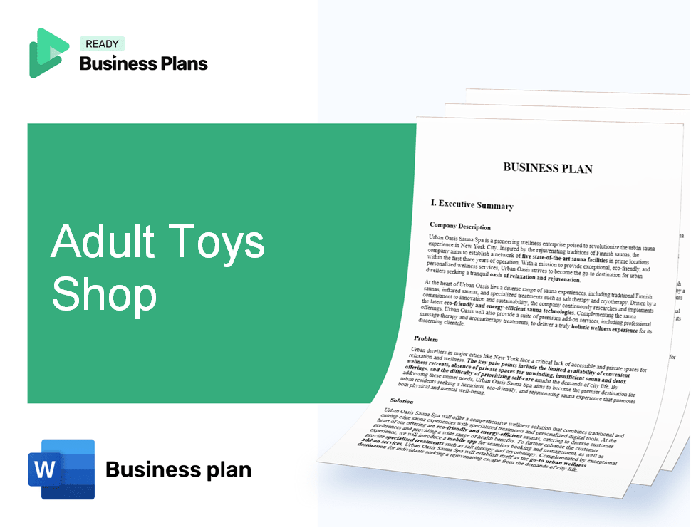 Adult Toys Shop Business Plan