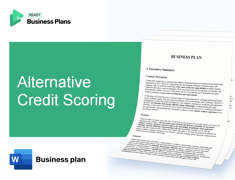 Alternative Credit Scoring Business Plan