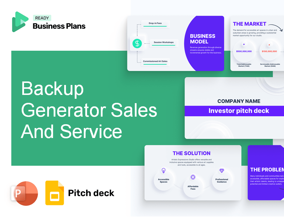 Backup Generator Sales And Service Pitch Deck