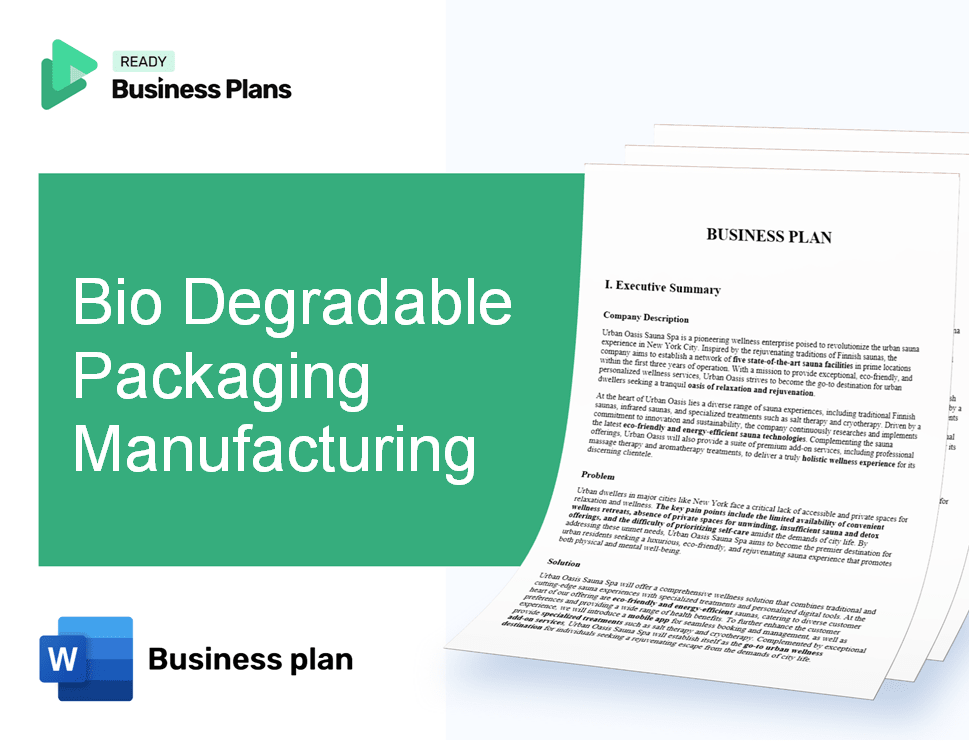 Bio Degradable Packaging Manufacturing Business Plan