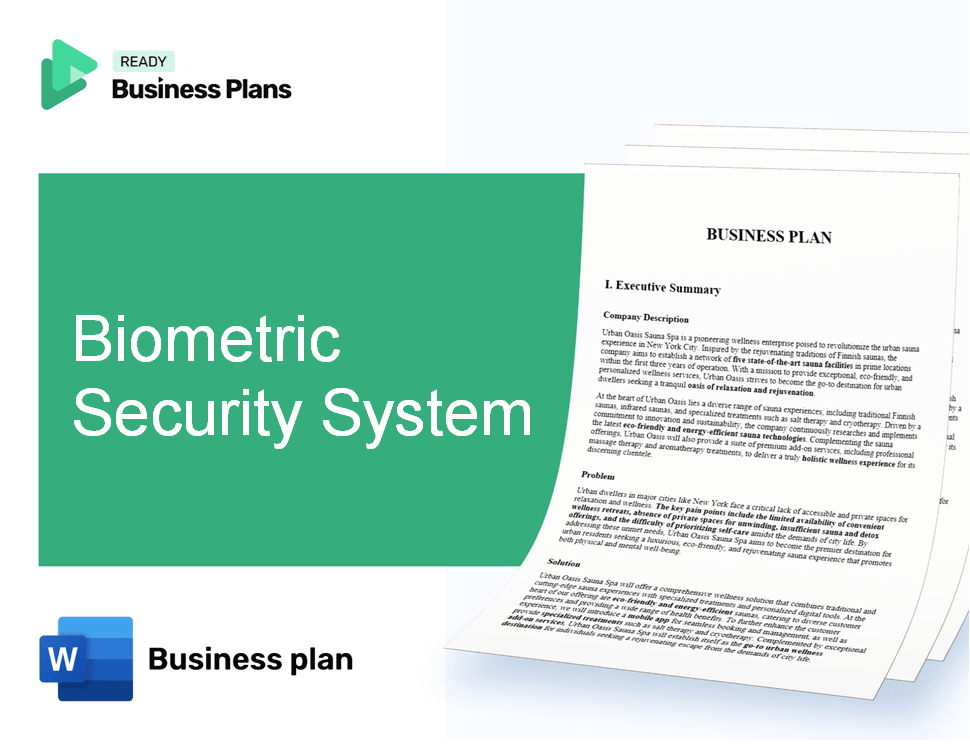 Biometric Security System Business Plan
