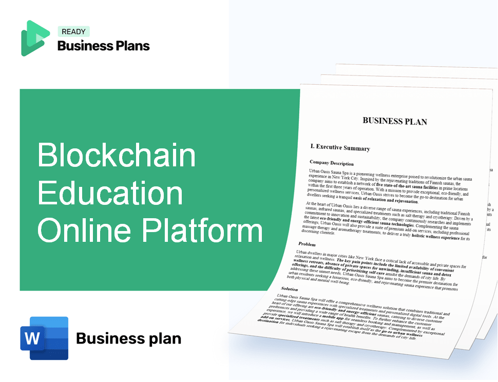 Blockchain Education Online Platform Business Plan