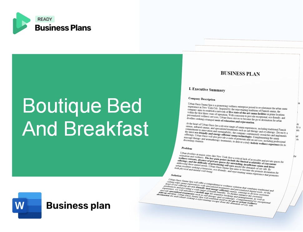 Boutique Bed And Breakfast Business Plan