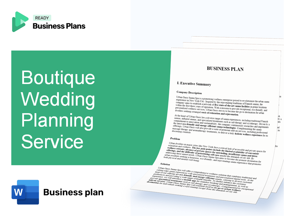 Boutique Wedding Planning Service Business Plan
