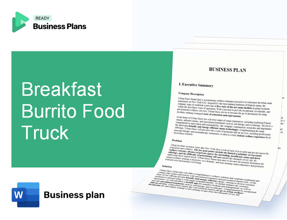 Breakfast Burrito Food Truck Business Plan