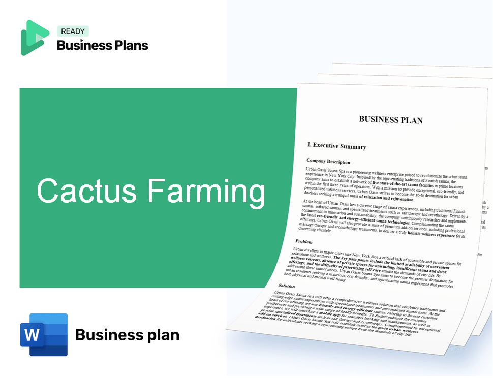 Cactus Farming Business Plan