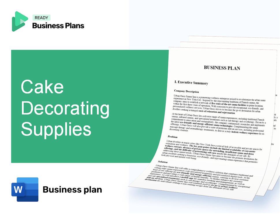 Cake Decorating Supplies Business Plan