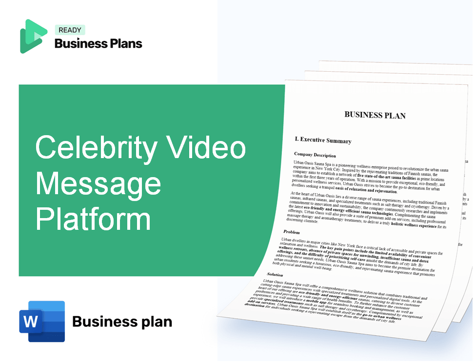 Celebrity Video Message Platform Business Plan