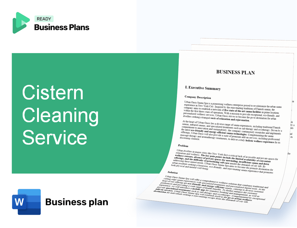 Cistern Cleaning Service Business Plan