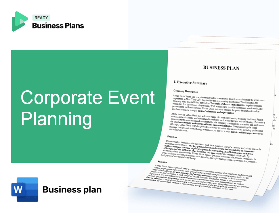 Corporate Event Planning Business Plan