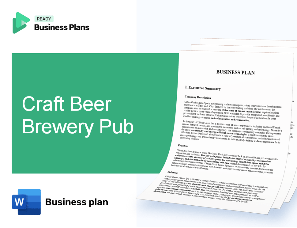 Craft Beer Brewery Pub Business Plan