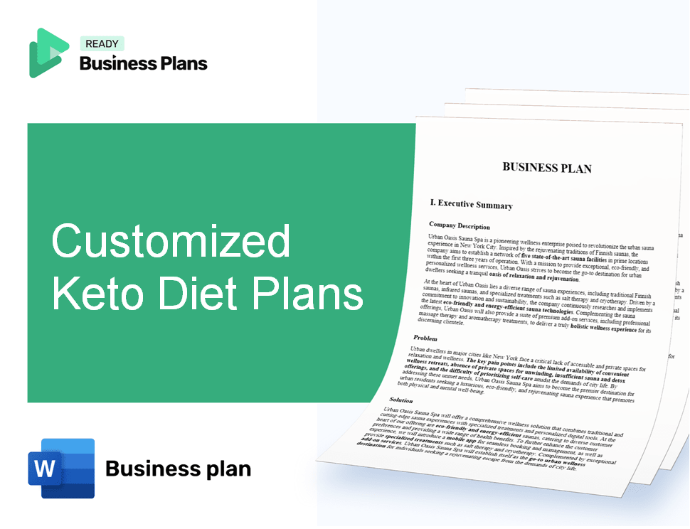 Customized Keto Diet Plans Business Plan