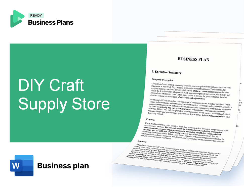 DIY Craft Supply Store Business Plan