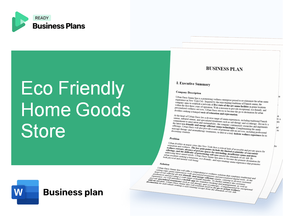 Eco Friendly Home Goods Store Business Plan