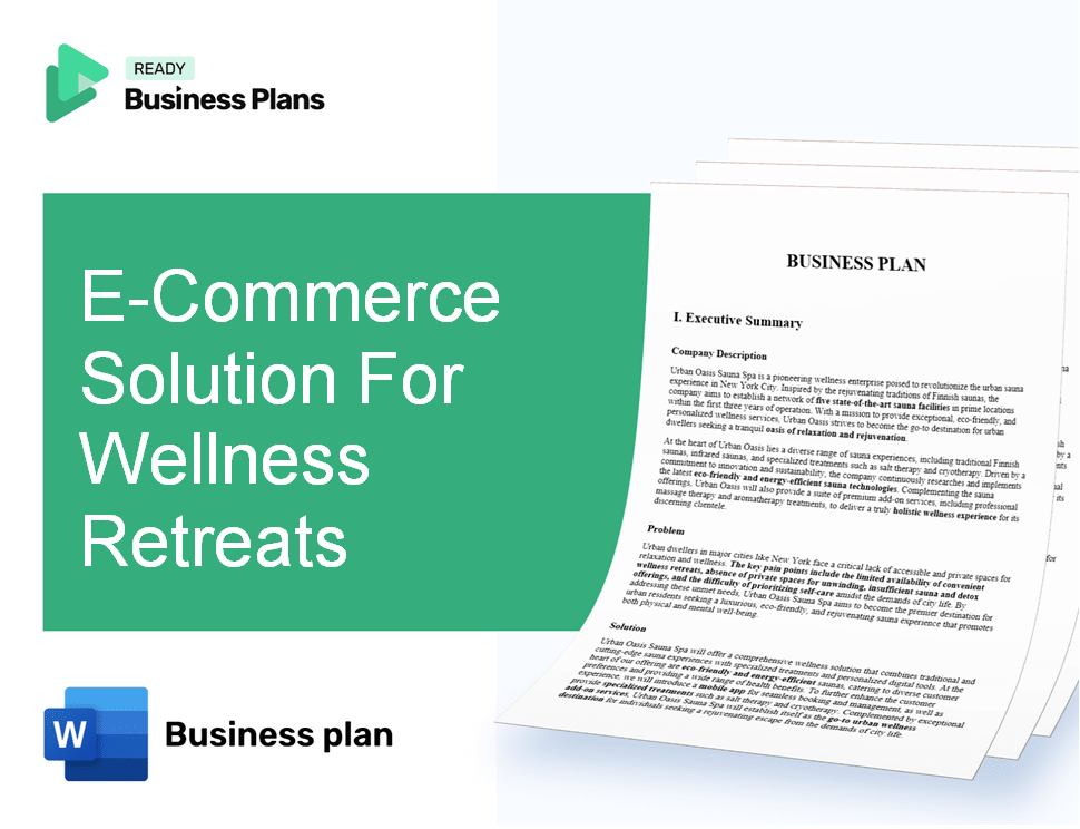 E-Commerce Solution For Wellness Retreats Business Plan