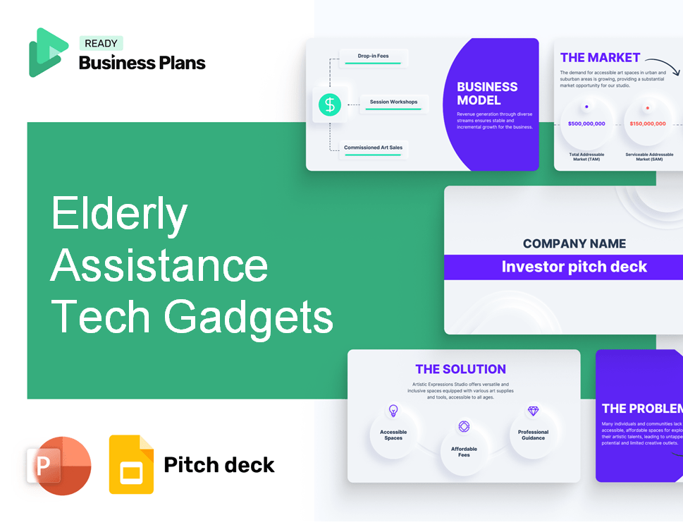 Elderly Assistance Tech Gadgets Pitch Deck