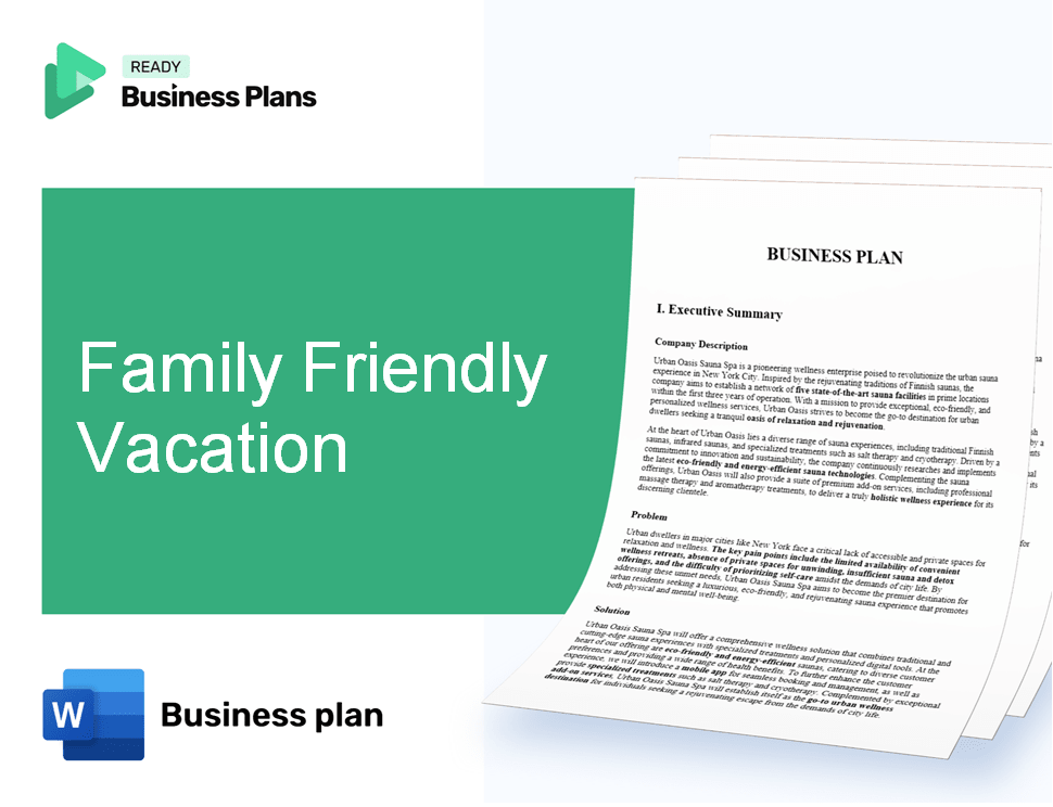 Family Friendly Vacation Business Plan
