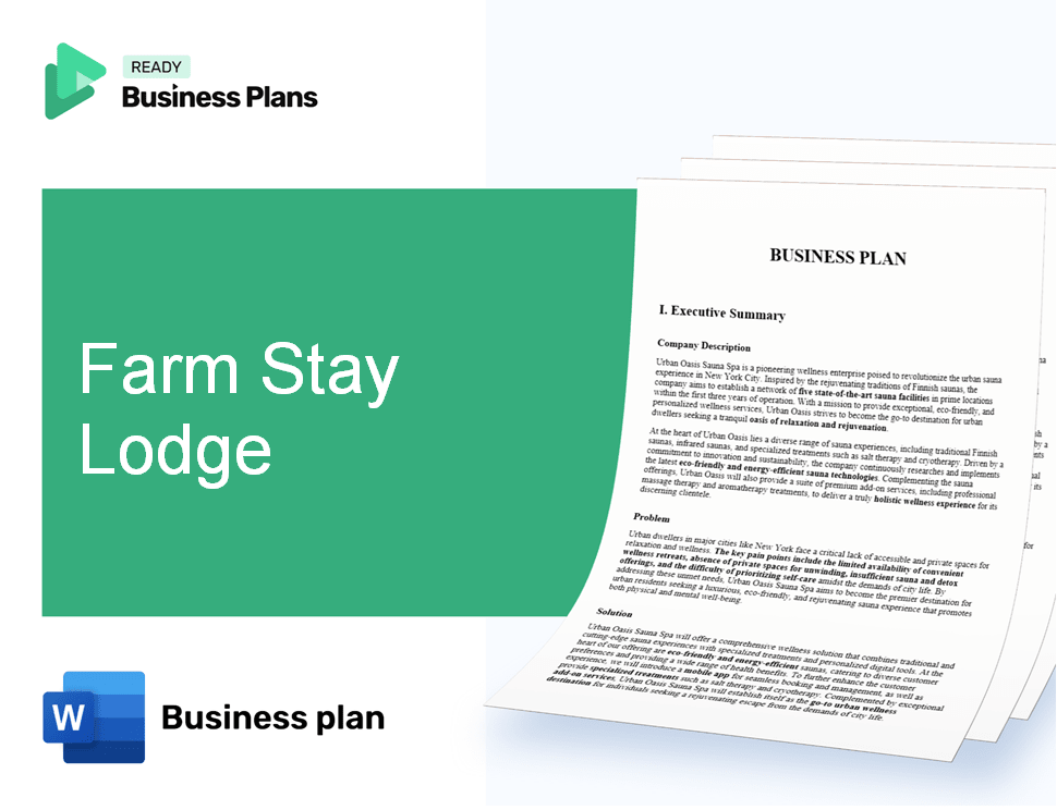 Farm Stay Lodge Business Plan
