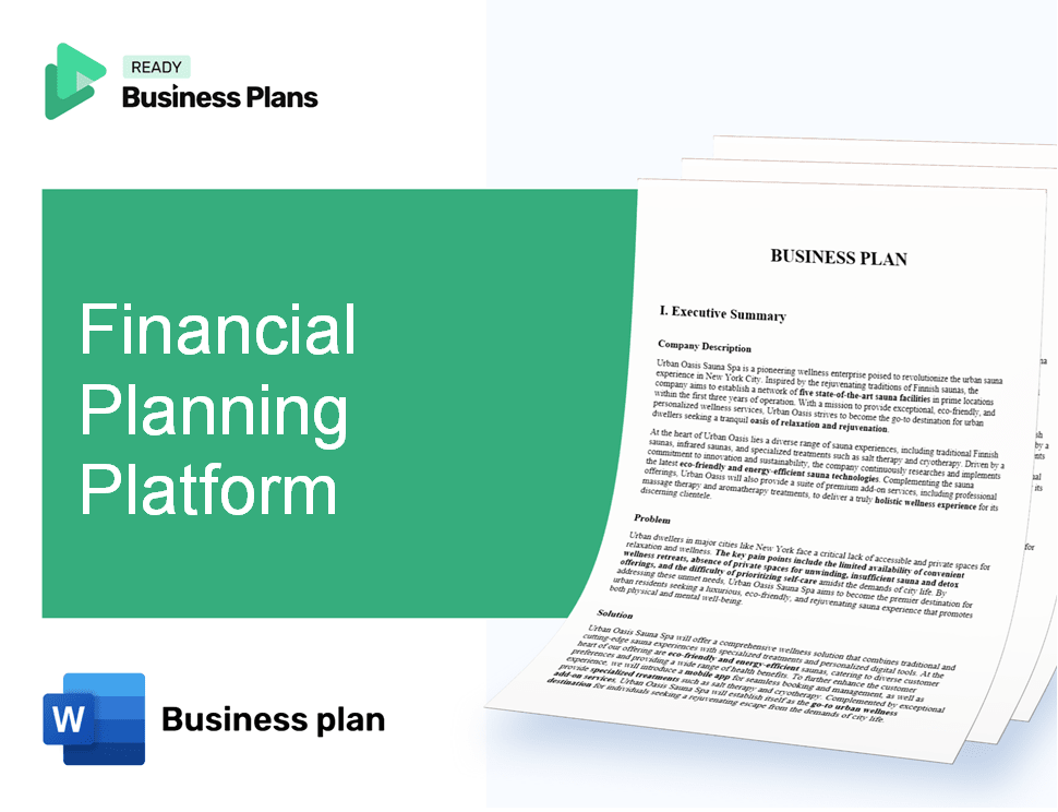 Financial Planning Platform Business Plan