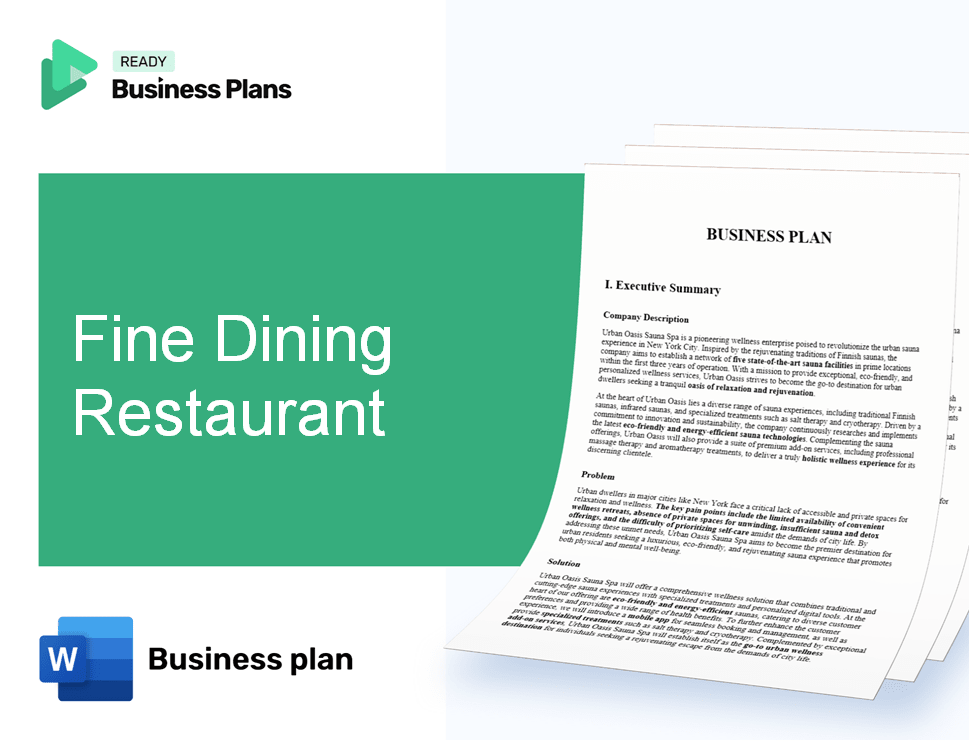 Fine Dining Restaurant Business Plan