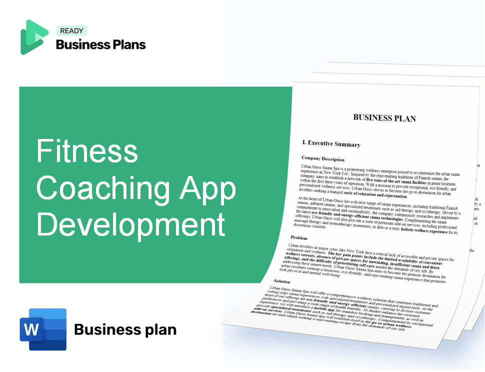 Fitness Coaching App Development Business Plan