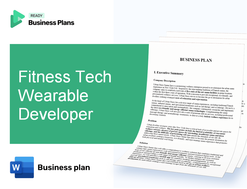 Fitness Tech Wearable Developer Business Plan