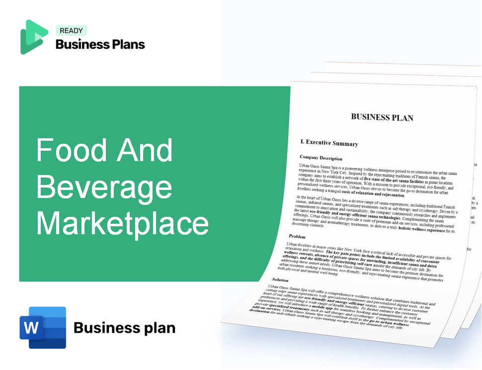 Food And Beverage Marketplace Business Plan