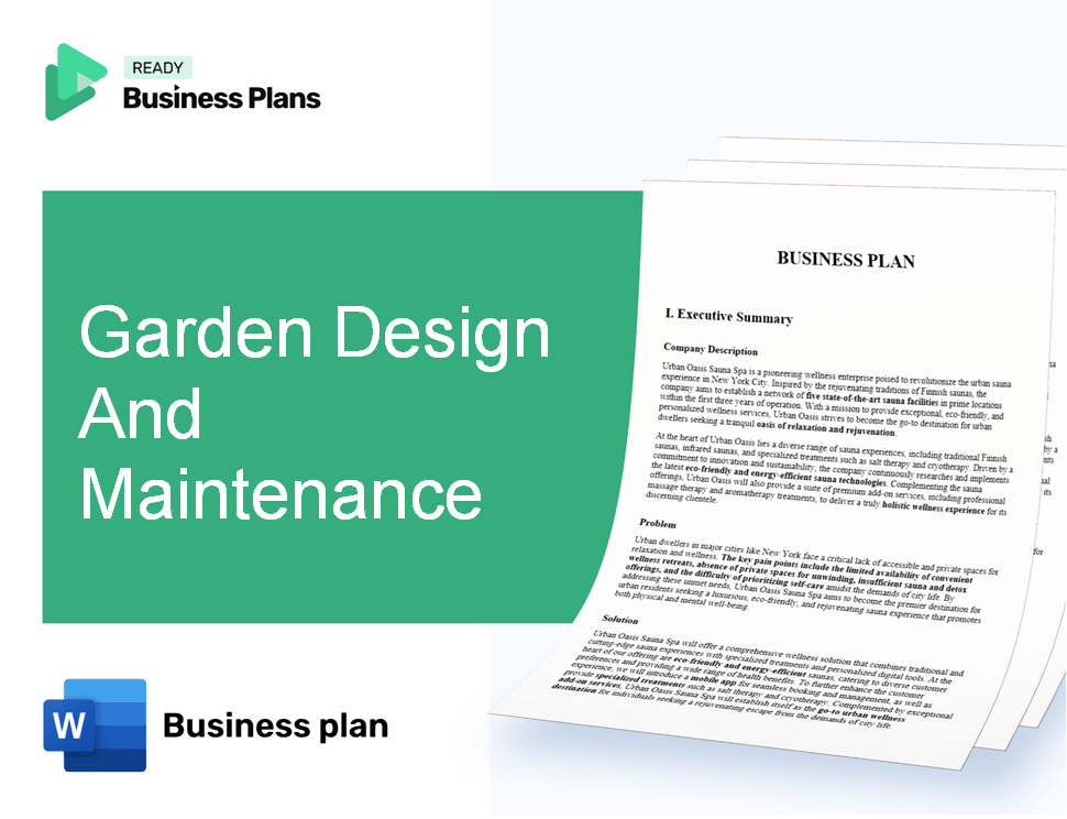 Garden Design And Maintenance Business Plan