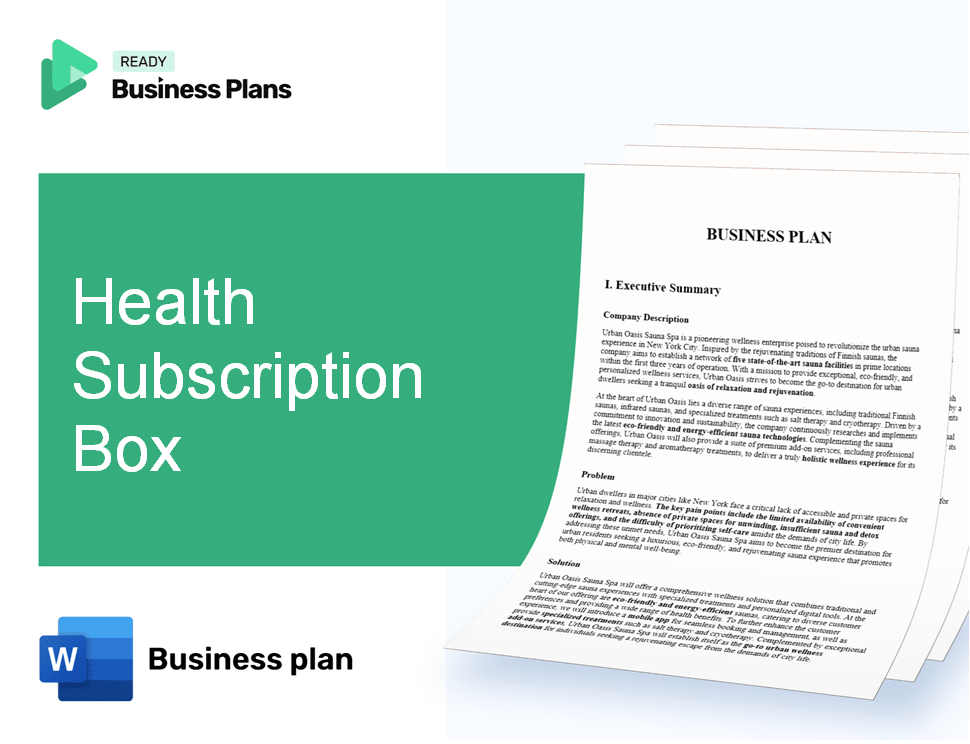 Health Subscription Box Business Plan