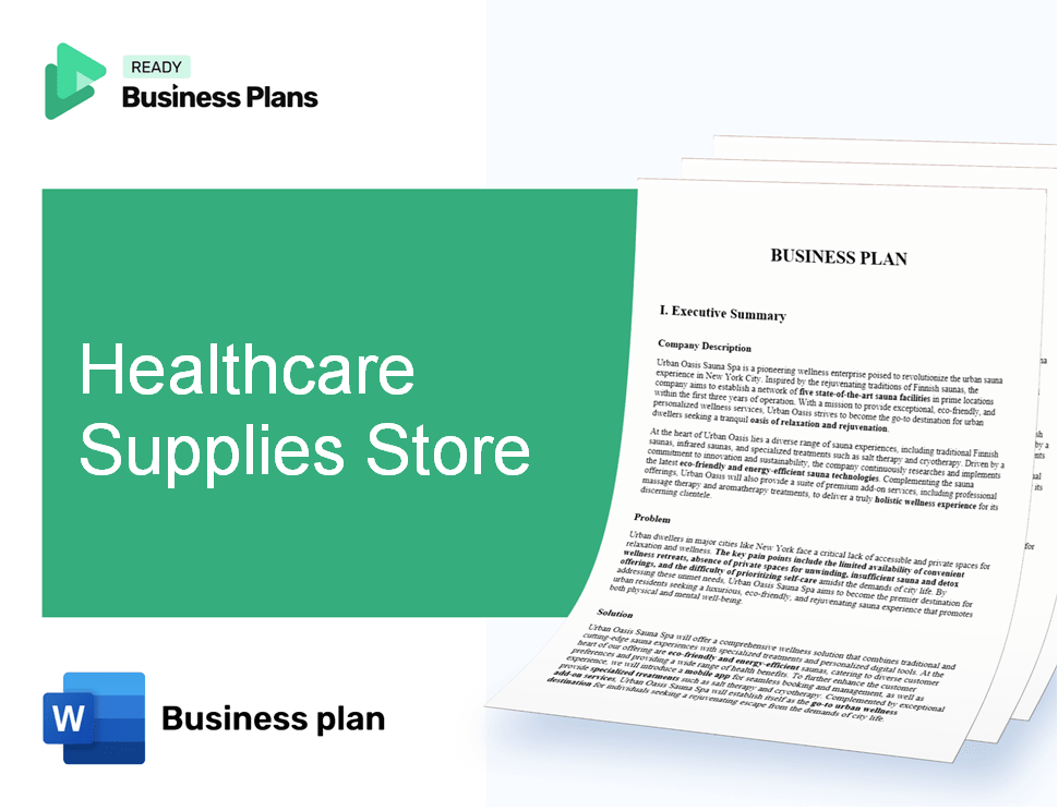 Healthcare Supplies Store Business Plan