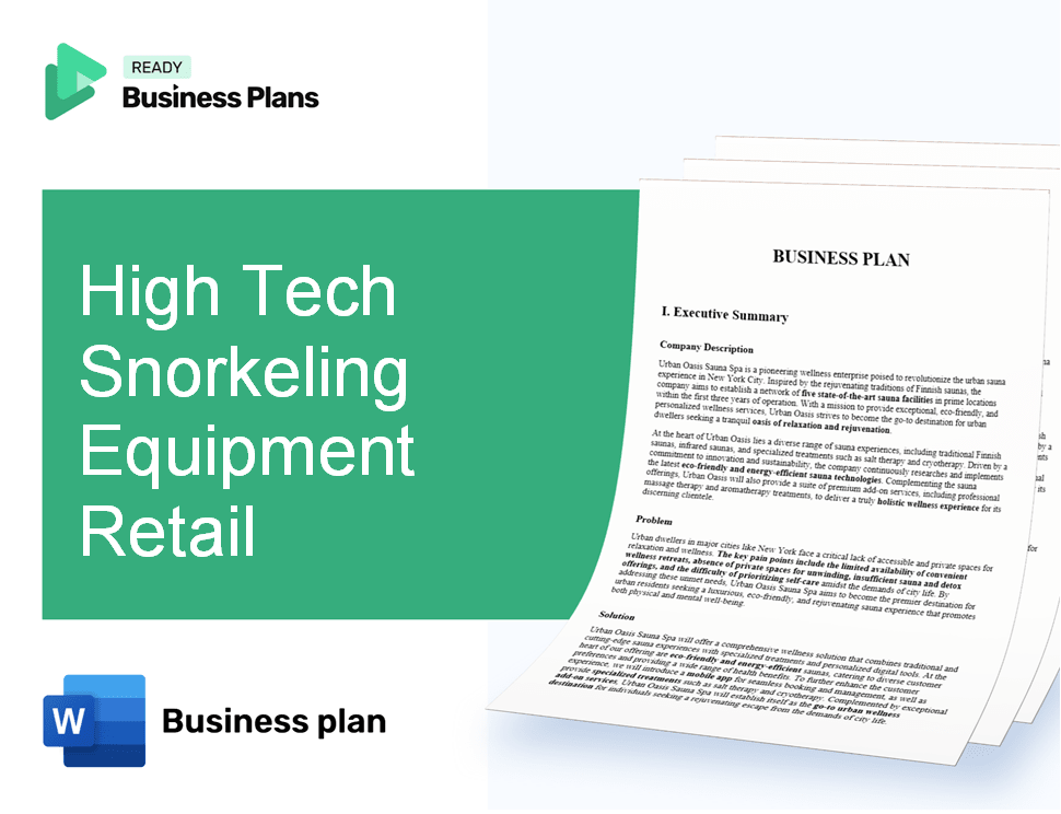 High Tech Snorkeling Equipment Retail Business Plan