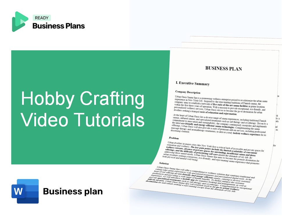 Hobby Crafting Video Tutorials Business Plan