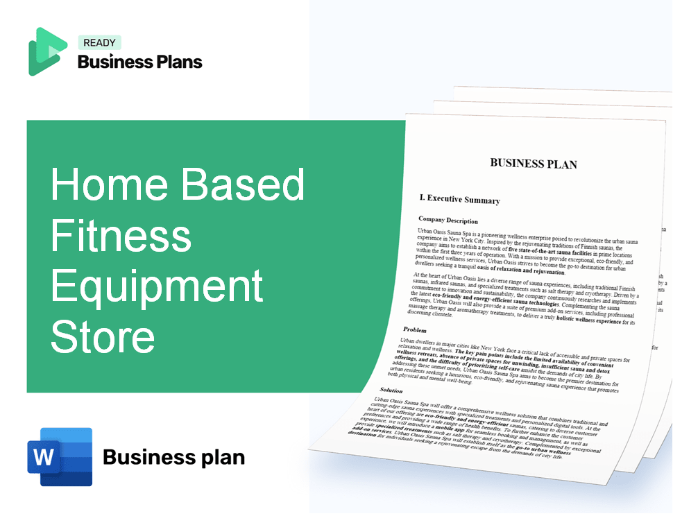 Home Based Fitness Equipment Store Business Plan