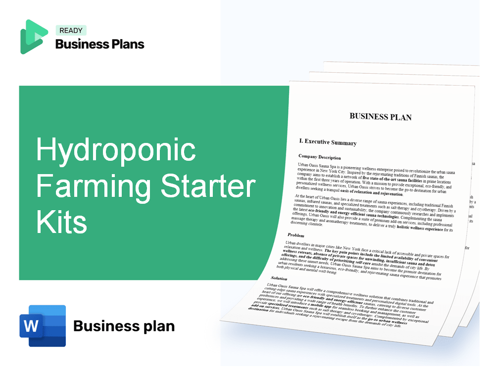 Hydroponic Farming Starter Kits Business Plan