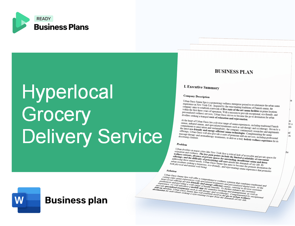 Hyperlocal Grocery Delivery Service Business Plan
