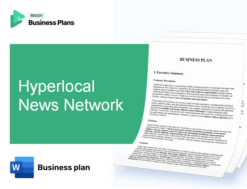 Hyperlocal News Network Business Plan
