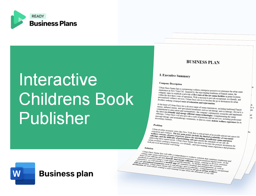 Interactive Childrens Book Publisher Business Plan