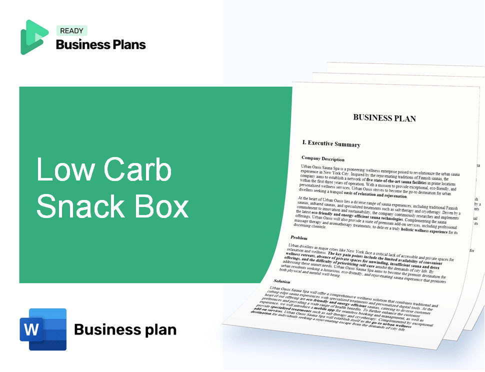 Low Carb Snack Box Business Plan