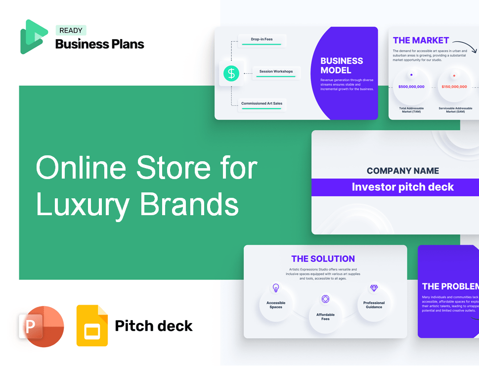 Online Store for Luxury Brands Pitch Deck