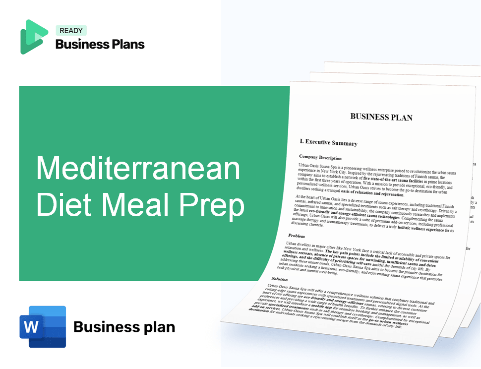 Mediterranean Diet Meal Prep Business Plan