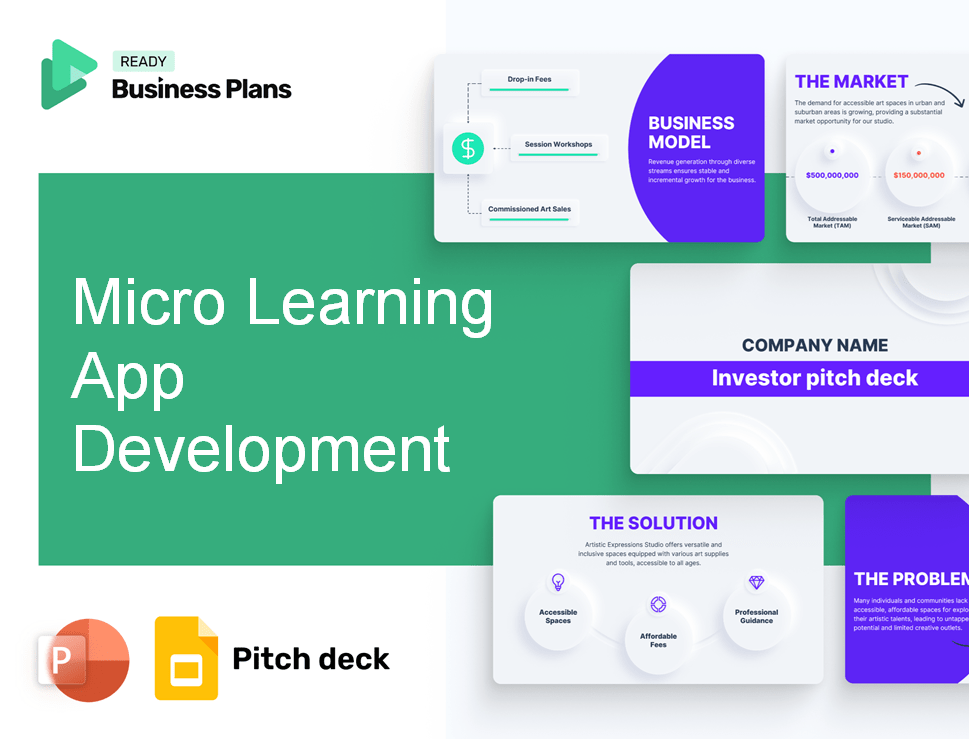 Micro Learning App Development Pitch Deck