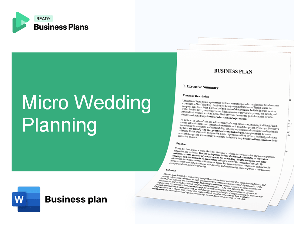 Micro Wedding Planning Business Plan