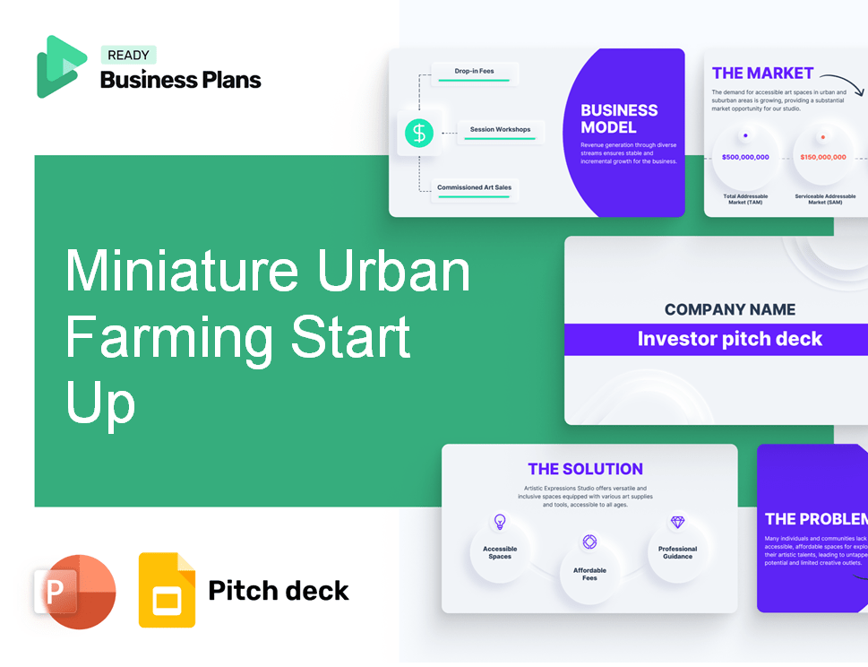 Miniature Urban Farming Start Up Pitch Deck