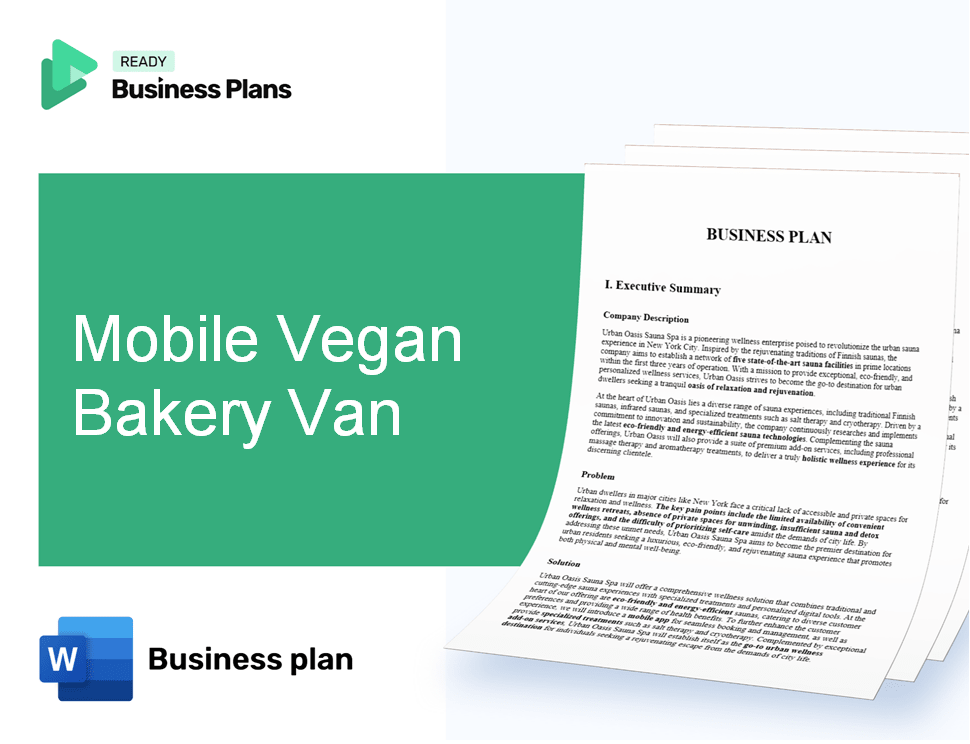 Mobile Vegan Bakery Van Business Plan