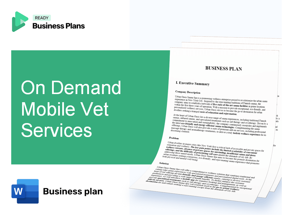 On Demand Mobile Vet Services Business Plan