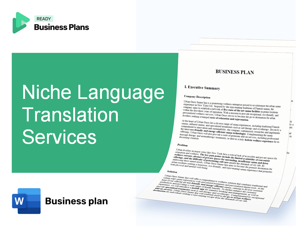 Niche Language Translation Services Business Plan