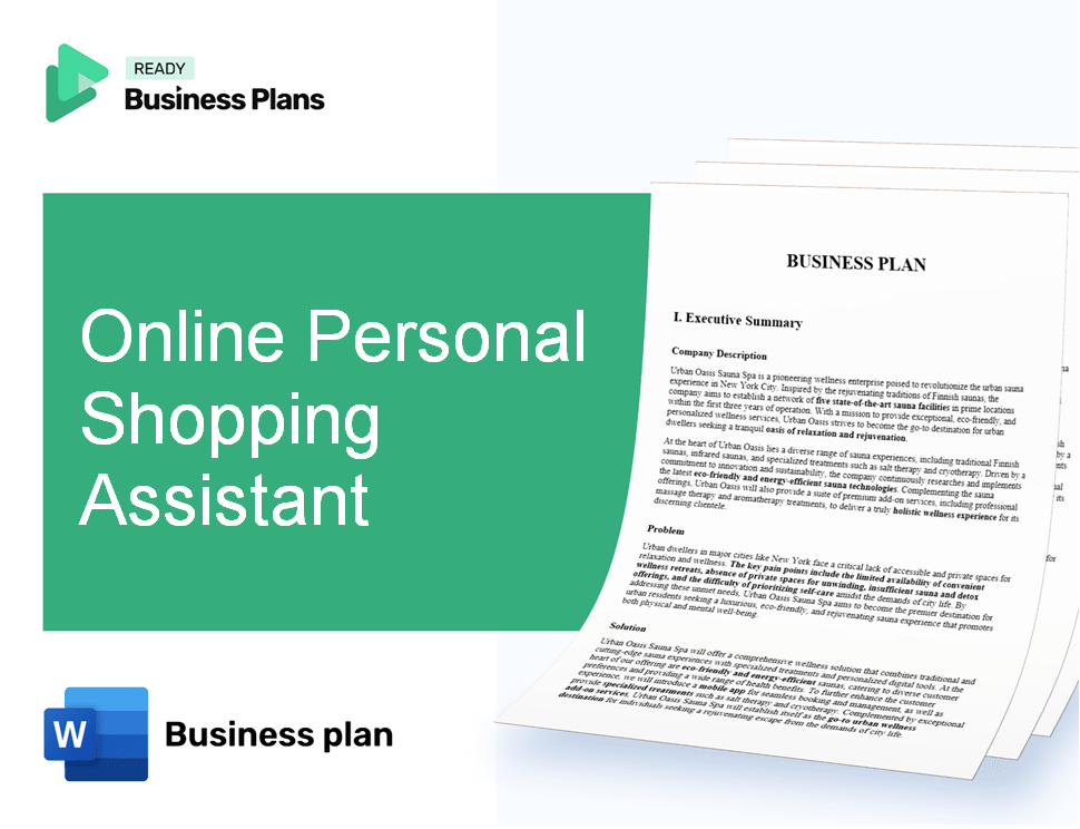 Online Personal Shopping Assistant Business Plan