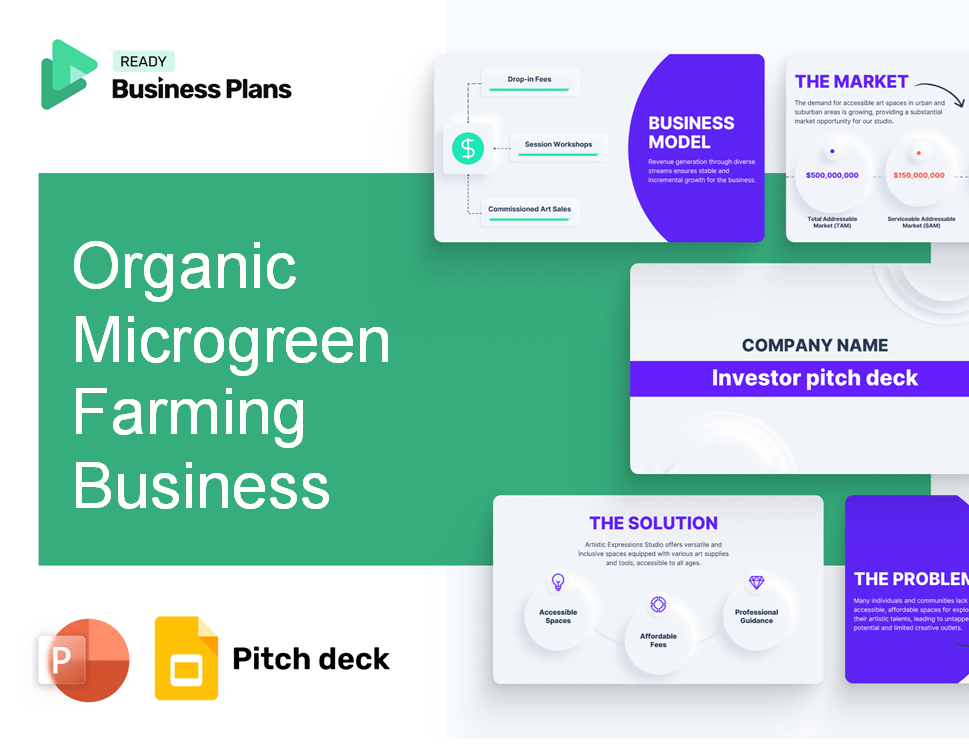 Organic Microgreen Farming Business Pitch Deck